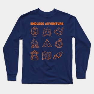 Adventure Camping Items Long Sleeve T-Shirt